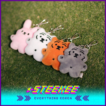 MUZIK TIGER Flat Plush Keychain Bag Decoration Gifts Toys by Steekee Korea 2548