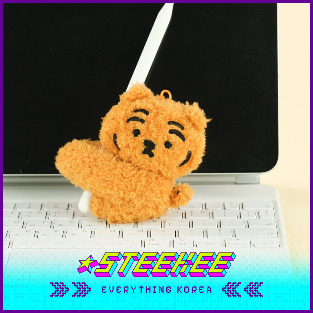 MUZIK TIGER Magnet Tiger Toy Plush Keychain Cable Tie by Steekee Korea 2550