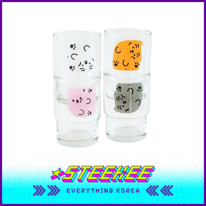 MUZIK TIGER Stackable Soju Glass Tumbler Set 245ml by Steekee Korea 2552