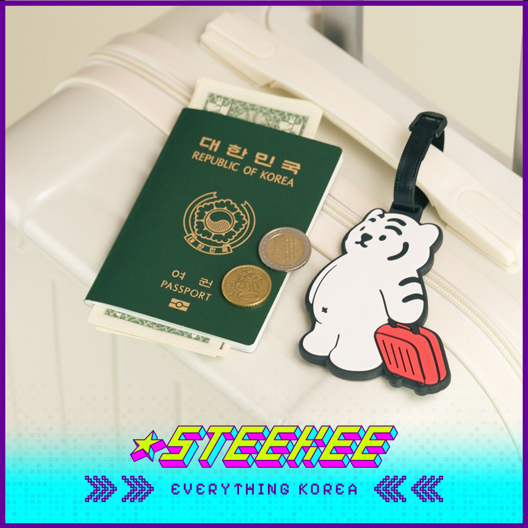 MUZIK TIGER Doughnut White Tiger Luggage Tag by Steekee Korea 2559