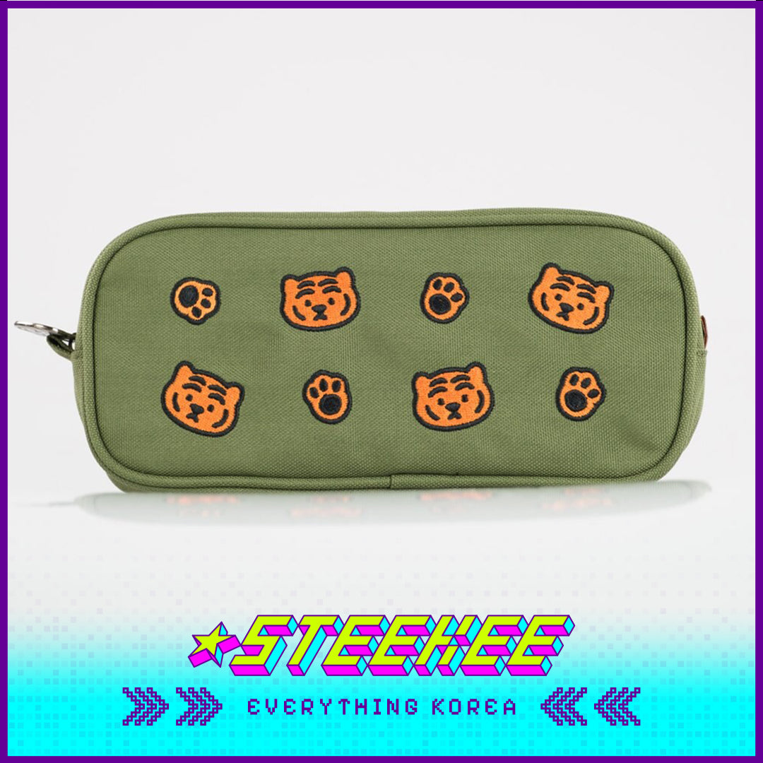 MUZIK TIGER Large Capacity Embroidery Pouch Pencil Case by Steekee Korea 2568