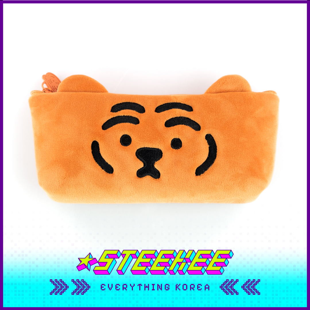 MUZIK TIGER Square Embroidery Pencil Pouch Case by Steekee Korea 2569