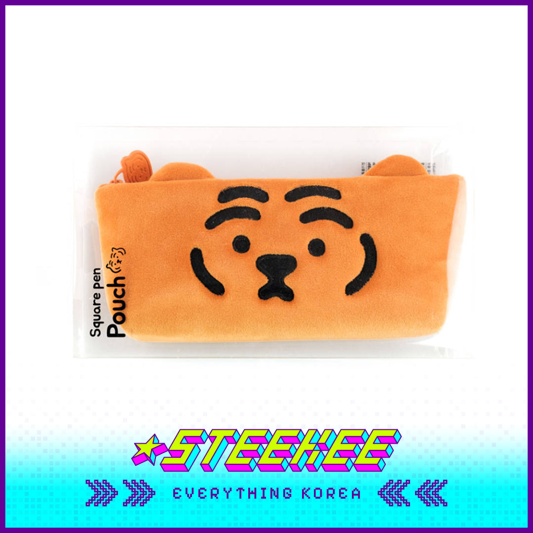 MUZIK TIGER Square Embroidery Pencil Pouch Case by Steekee Korea 2569