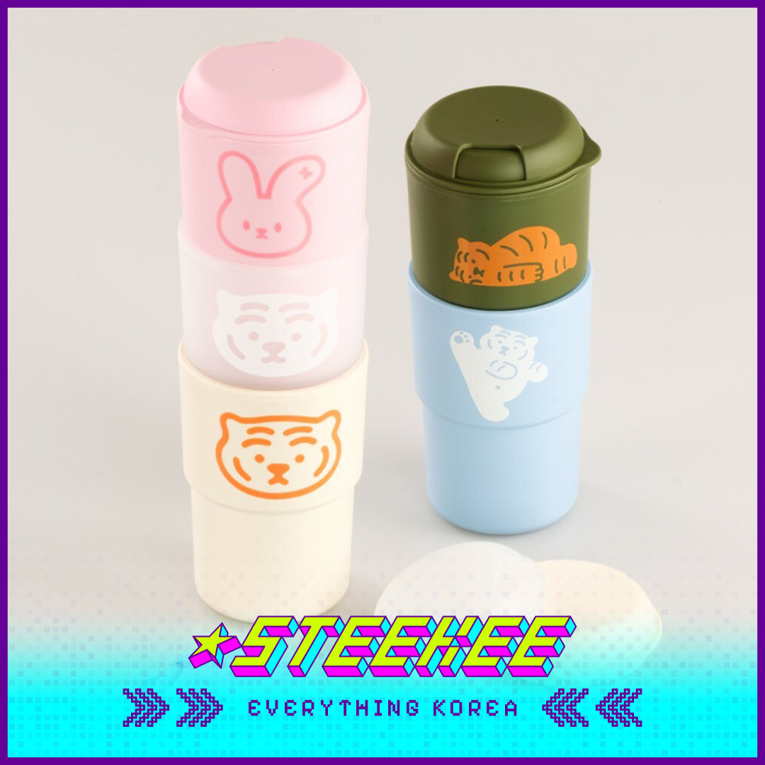 MUZIK TIGER Portable Insulated Lightweight Stackable BPA-Free Bottle Tumbler by Steekee Korea 2570