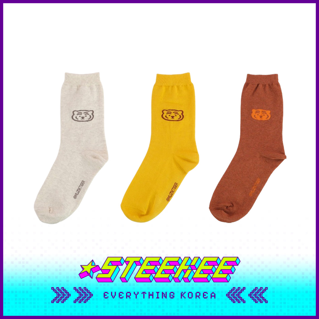 MUZIK TIGER Multiple Color Unisex Ankle Crew Cotton Socks by Steekee Korea 2574