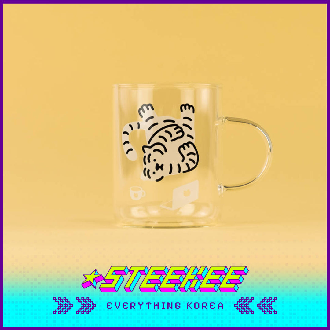 MUZIK TIGER Heat Resistant Glass Mug Cup with Box 300ml Present Gift by Steekee Korea 2577