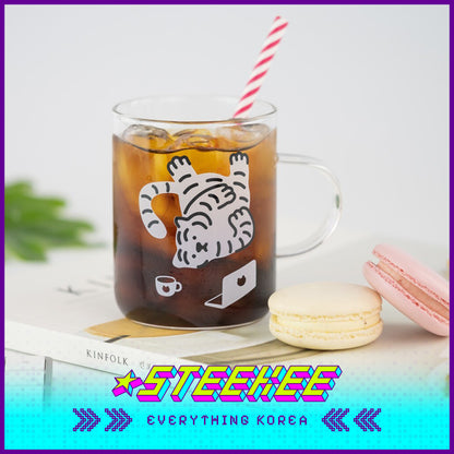 MUZIK TIGER Heat Resistant Glass Mug Cup with Box 300ml Present Gift by Steekee Korea 2577