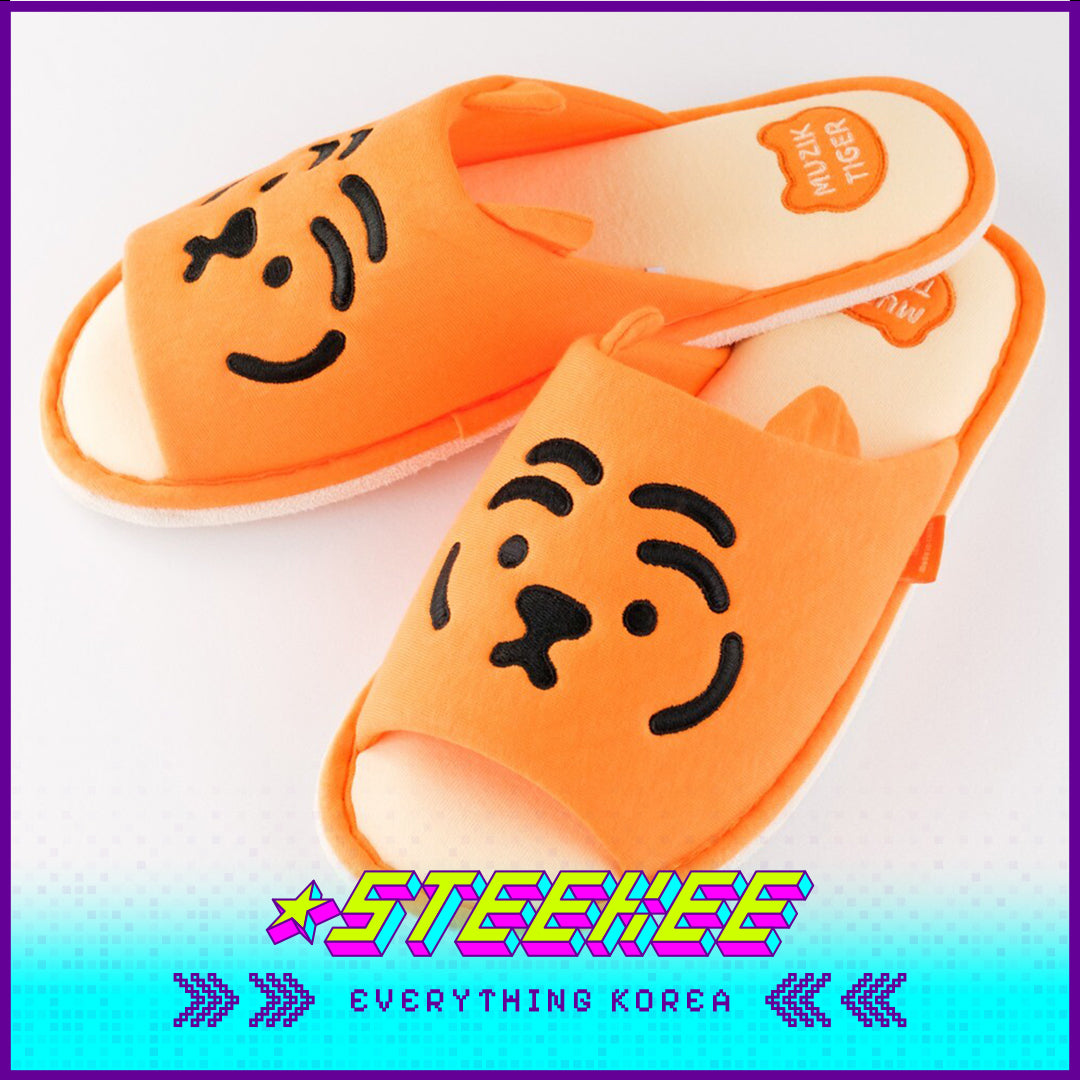 MUZIK TIGER Plush Indoor Bedroom Soft Slippers by Steekee Korea 2582