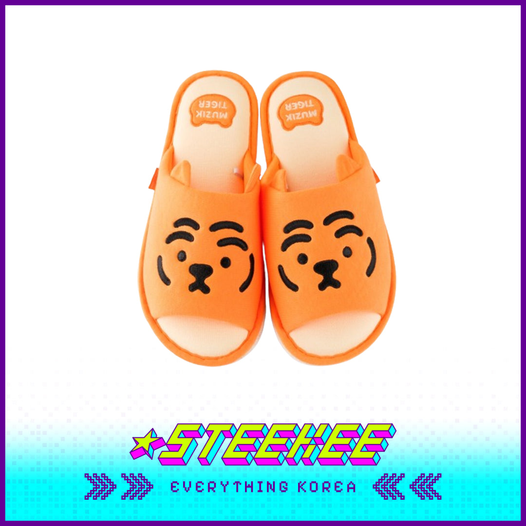 MUZIK TIGER Plush Indoor Bedroom Soft Slippers by Steekee Korea 2582