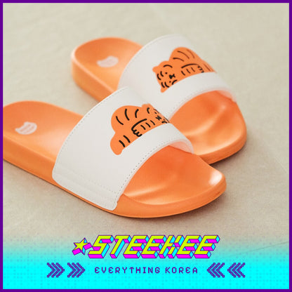 MUZIK TIGER Rubber Unisex Slip-on Slippers Orange by Steekee Korea 2587