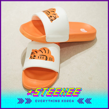 MUZIK TIGER Rubber Unisex Slip-on Slippers Orange by Steekee Korea 2587