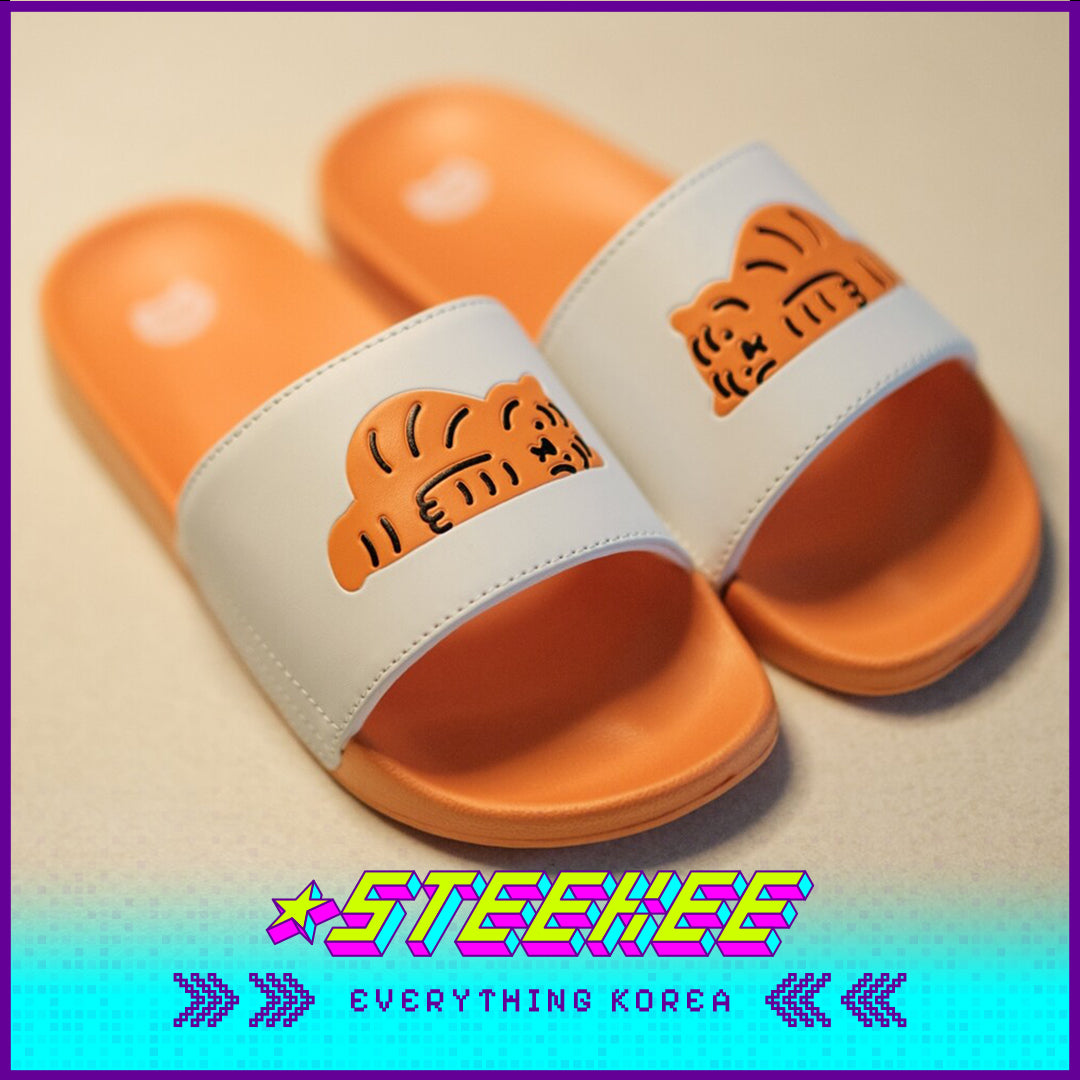 MUZIK TIGER Rubber Unisex Slip-on Slippers Orange by Steekee Korea 2587