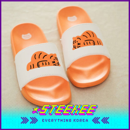 MUZIK TIGER Rubber Unisex Slip-on Slippers Orange by Steekee Korea 2587