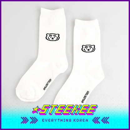 MUZIK TIGER Unisex Adult Cotton Sock Gift Set of 3 with Box by Steekee Korea 2594