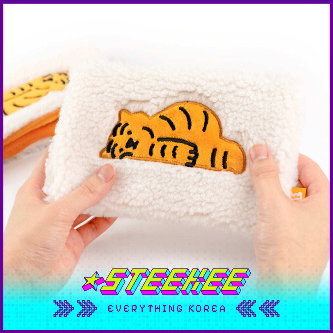 MUZIK TIGER Fuzzy Plush Pouch Case with Zip by Steekee Korea 2595