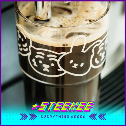 MUZIK TIGER Transparent Plastic Tumbler Cup Office School BPA-Free 500ml by Steekee Korea 2598