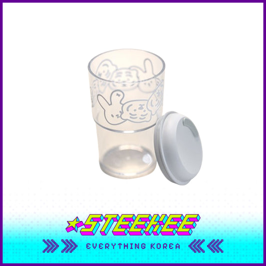 MUZIK TIGER Transparent Plastic Tumbler Cup Office School BPA-Free 500ml by Steekee Korea 2598