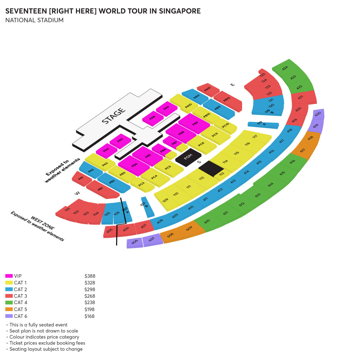 2025 SEVENTEEN [RIGHT HERE] WORLD TOUR IN SINGAPORE CONCERT TICKET