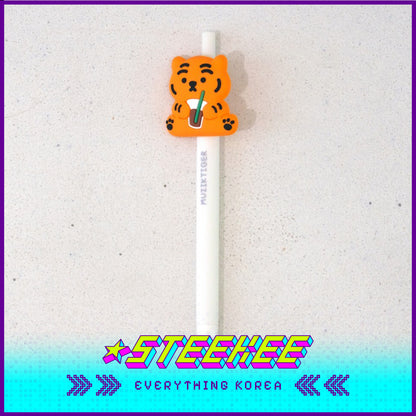 MUZIK TIGER Tiger Coffee and Clover Gel Pen 0.5mm Stationary Souvenir Gift by Steekee Korea 2600