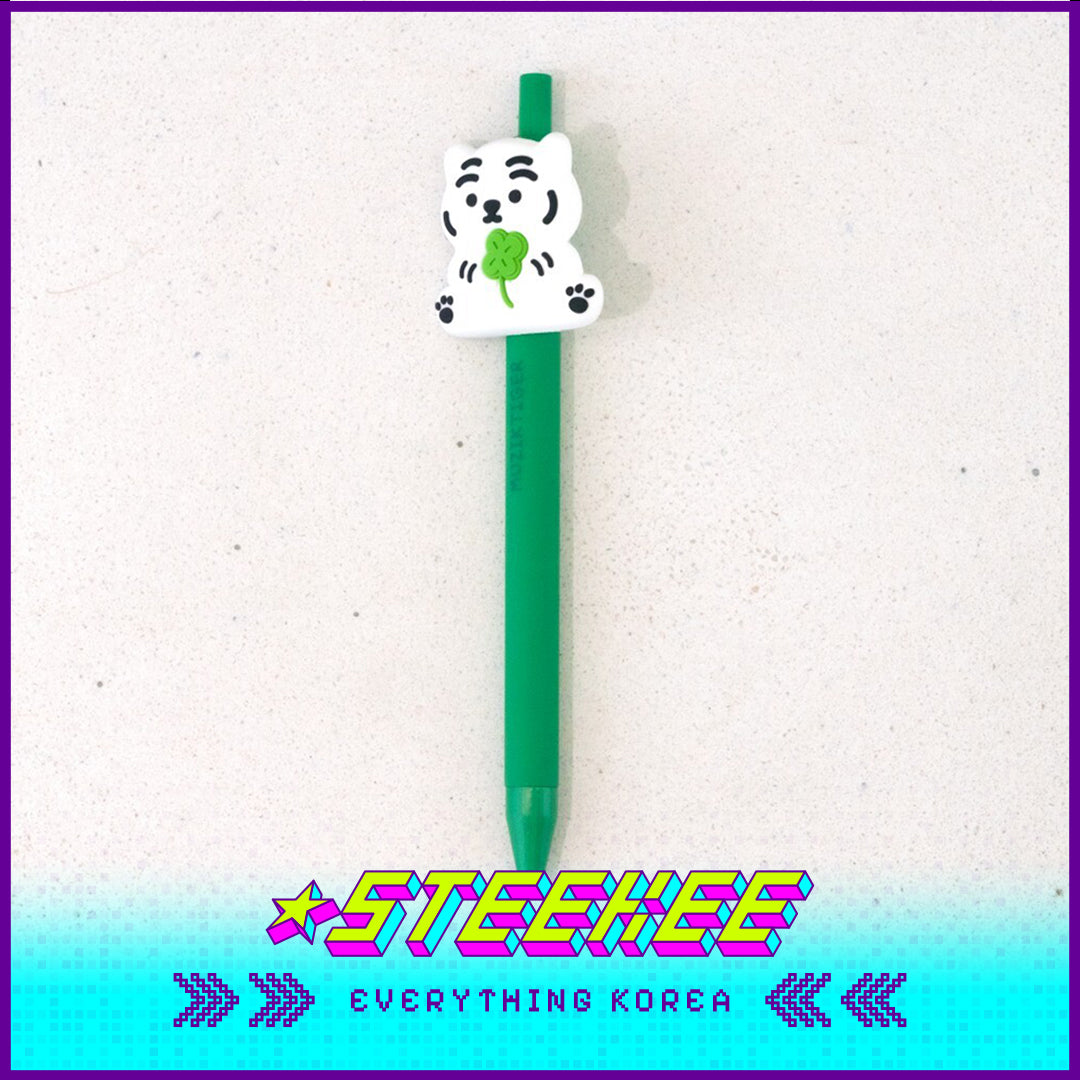 MUZIK TIGER Tiger Coffee and Clover Gel Pen 0.5mm Stationary Souvenir Gift by Steekee Korea 2600