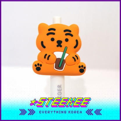 MUZIK TIGER Tiger Coffee and Clover Gel Pen 0.5mm Stationary Souvenir Gift by Steekee Korea 2600