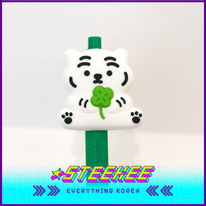 MUZIK TIGER Tiger Coffee and Clover Gel Pen 0.5mm Stationary Souvenir Gift by Steekee Korea 2600