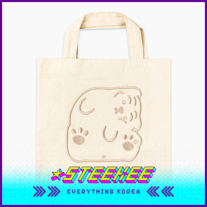 MUZIK TIGER Mini Embroidery Eco Cotton Tote Bag by Steekee Korea 2601