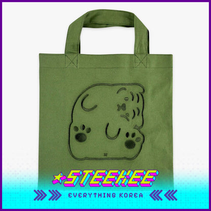 MUZIK TIGER Mini Embroidery Eco Cotton Tote Bag by Steekee Korea 2601