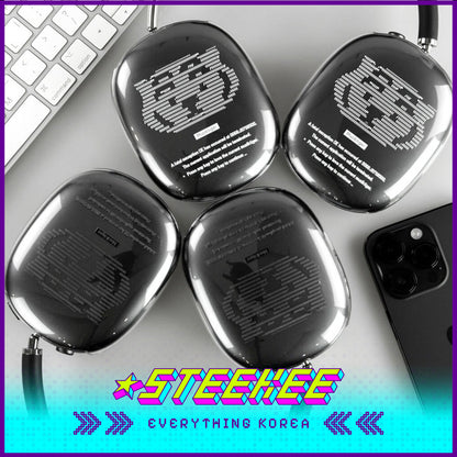 MUZIK TIGER Retro Graphic Tiger Transparent Airpods Max Case Protector by Steekee Korea 2607