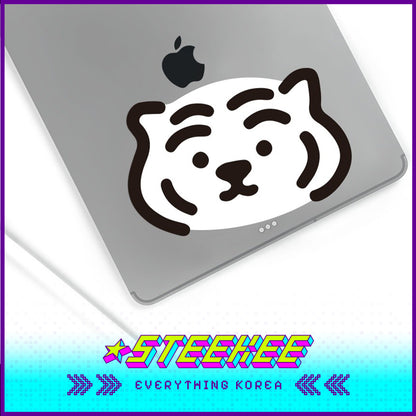 MUZIK TIGER TIGER Big Removable Matte Tiger Face Sticker for Laptop Notebook Ipad by Steekee Korea 2615