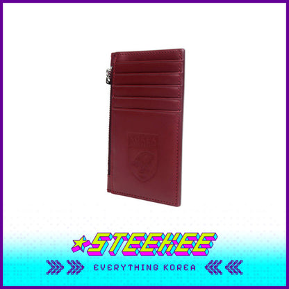 Korea University Embossed Leather Zip Card Wallet Case by Steekee Korea 2626