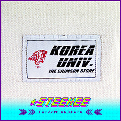 Korea University Eco Canvas White Multipurpose Pouch by Steekee Korea 2630