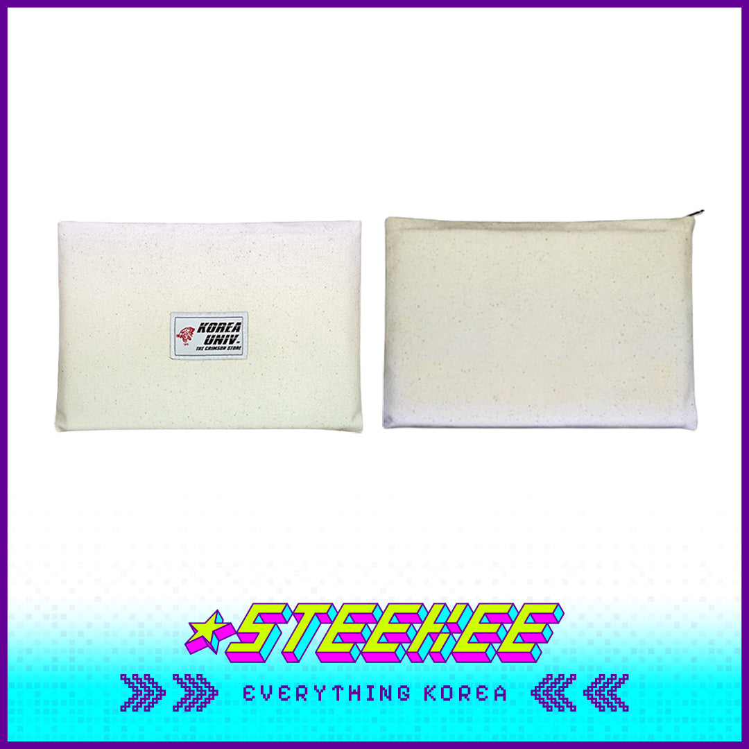 Korea University Eco Canvas White Multipurpose Pouch by Steekee Korea 2630