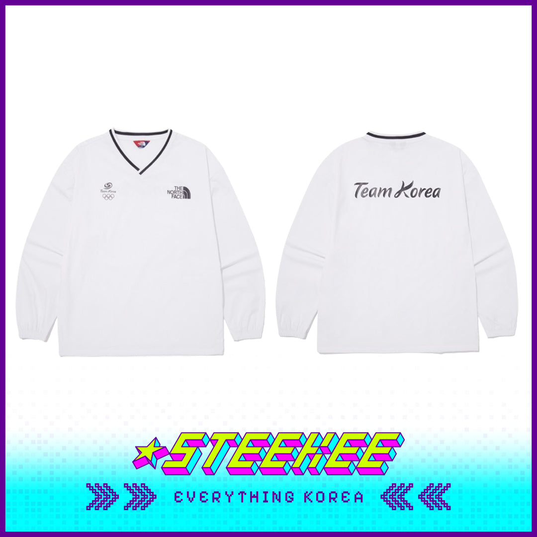 The North Face PO TEAMKOREA Ice Run V Crew Neck Shirt 2024 Paris Olympics by Steekee Korea 2635