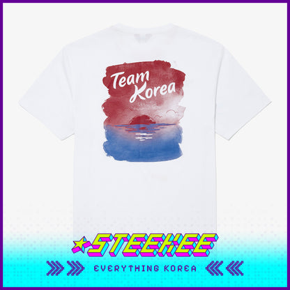 The North Face PO TEAMKOREA Coloring Print T-shirt 2024 Paris Olympics by Steekee Korea 2636