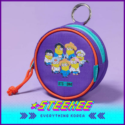 BTS X Despicable Me 4 Minions Mini Multipurpose Coin Pouch by Steekee Korea 2654