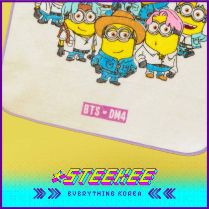 BTS X Despicable Me 4 Minions Soft Hand Towel by Steekee Korea 2657