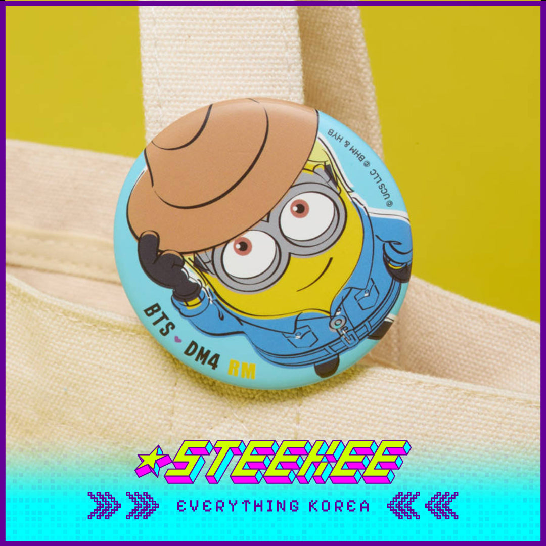 BTS X Despicable Me 4 Minions Can Badge Pin by Steekee Korea 2667