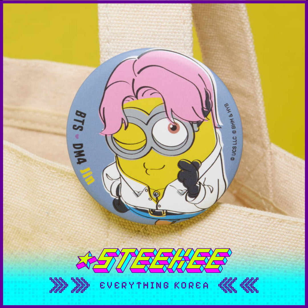 BTS X Despicable Me 4 Minions Can Badge Pin by Steekee Korea 2667