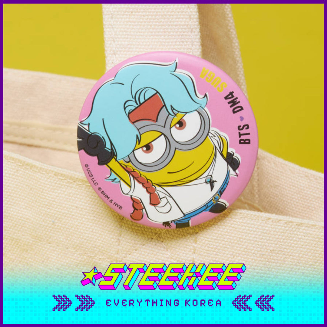 BTS X Despicable Me 4 Minions Can Badge Pin by Steekee Korea 2667