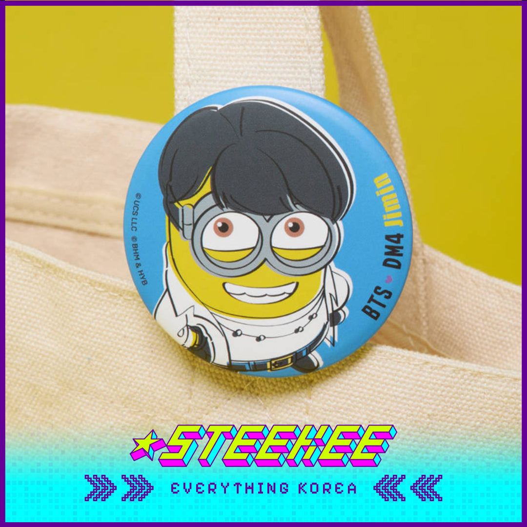 BTS X Despicable Me 4 Minions Can Badge Pin by Steekee Korea 2667
