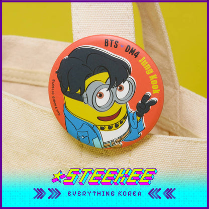 BTS X Despicable Me 4 Minions Can Badge Pin by Steekee Korea 2667