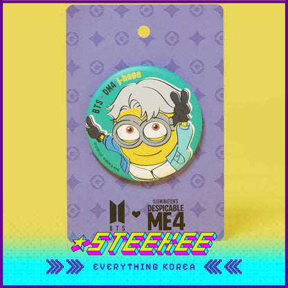 BTS X Despicable Me 4 Minions Can Badge Pin by Steekee Korea 2667