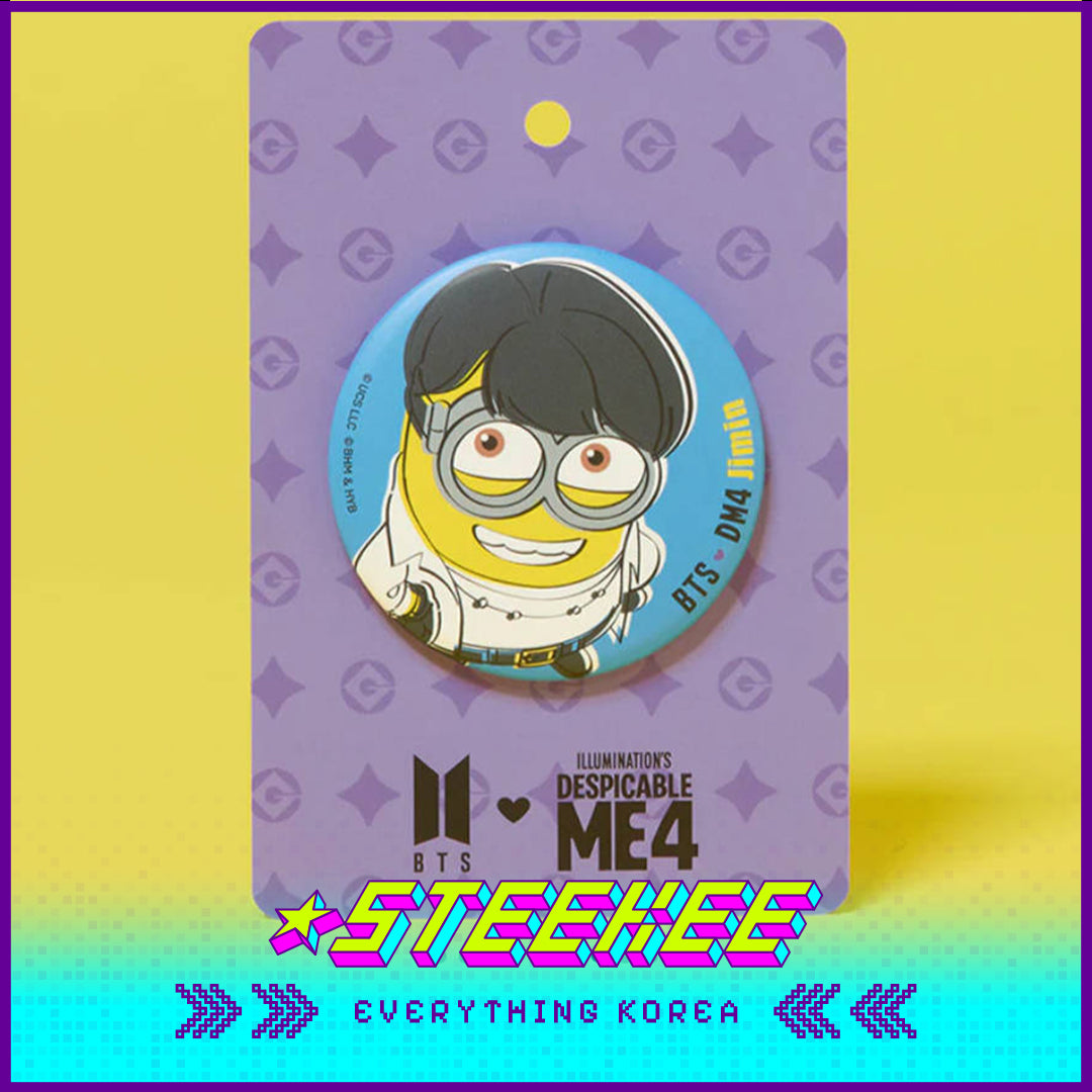 BTS X Despicable Me 4 Minions Can Badge Pin by Steekee Korea 2667