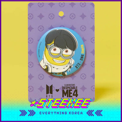 BTS X Despicable Me 4 Minions Can Badge Pin by Steekee Korea 2667