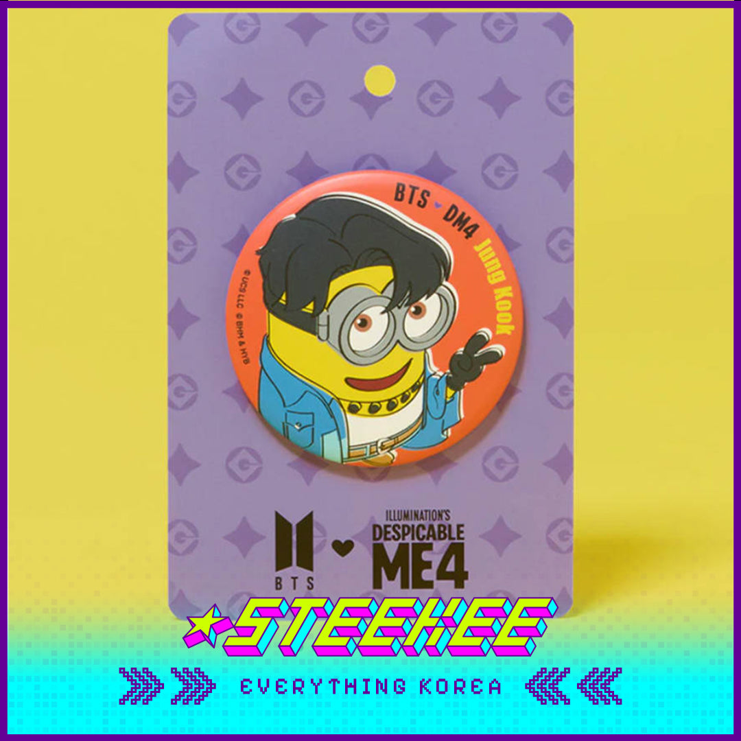 BTS X Despicable Me 4 Minions Can Badge Pin by Steekee Korea 2667