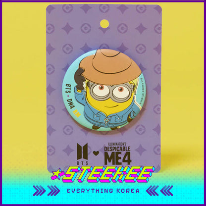 BTS X Despicable Me 4 Minions Can Badge Pin by Steekee Korea 2667