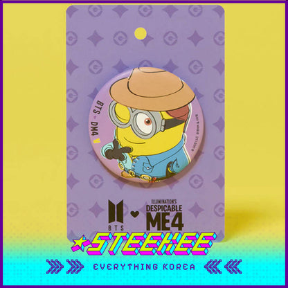 BTS X Despicable Me 4 Minions Can Badge Pin by Steekee Korea 2667