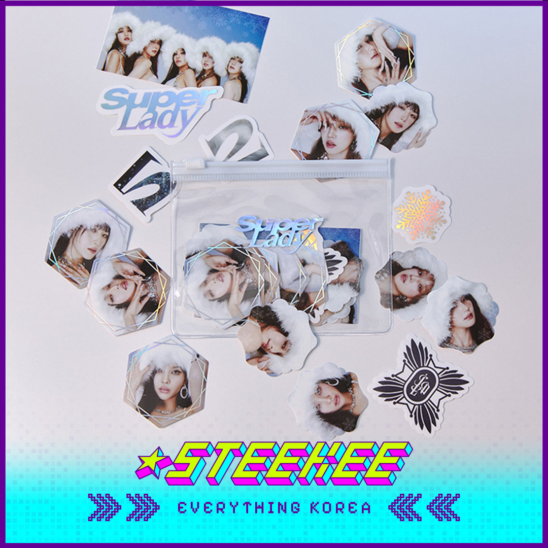 (G)I-DLE Super Lady Silver Sticker Pack Set by Steekee Korea 2670