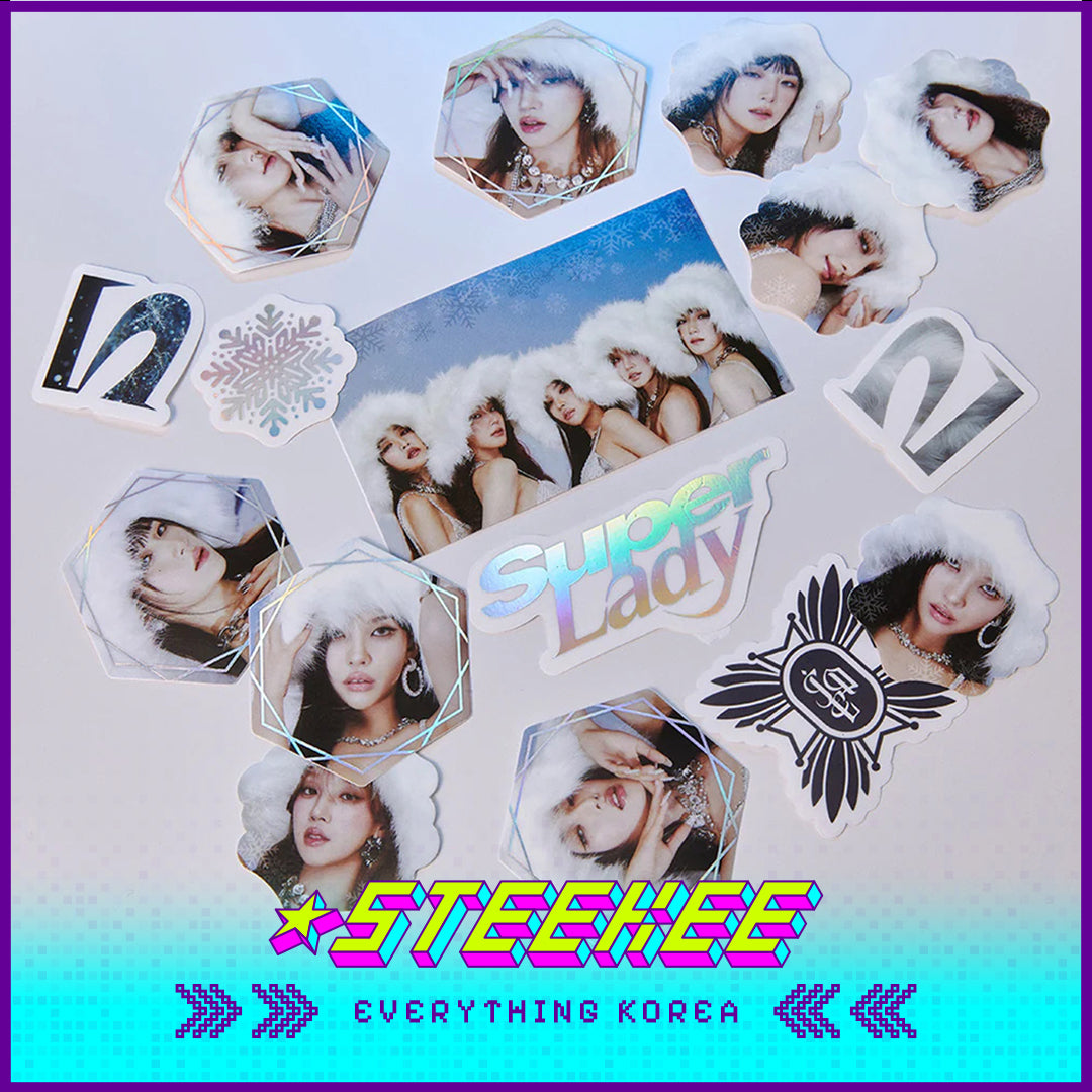 (G)I-DLE Super Lady Silver Sticker Pack Set by Steekee Korea 2670